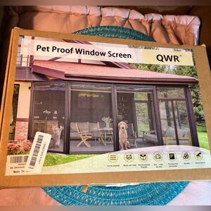 QWR Pet Proof Window Screen replacement kit , cut to size . Tools included .